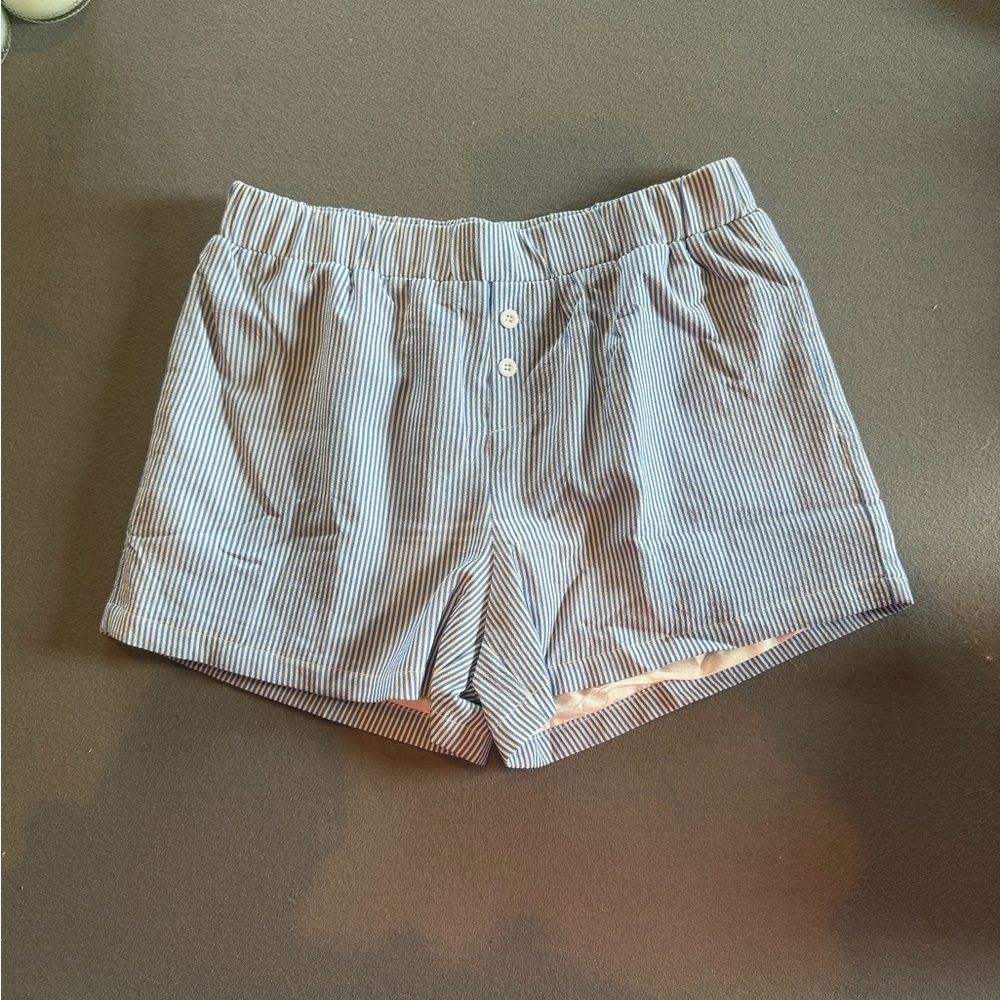 NWT BRFBM Casual Blue Stripe Women's Shorts